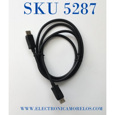 CABLE HDMI ORIGINAL LG. PARA MONITORES  LG. “NUEVO“ / 20 PINES / 1.8M /  EAD62111306 / Assembly Dp- 20Pin Displayport Connector 1.8M 20P Black Ul 20276(V1.1) NMODELOS 98LS95A-5BL / 98LS95D-BF / 34UM95-PD / 98LS95A-5BL / 98LS95D-BF / 34UM95-PD